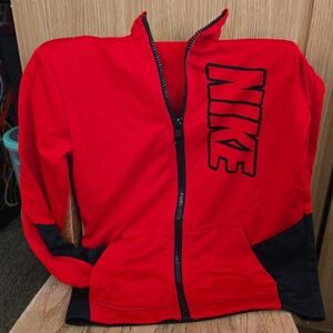 Nike Kids Red and Black Full-Zip Jacket
